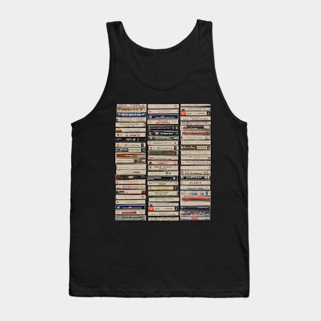 80s mix tapes vintage music casettes retro mixed media Tank Top by bulografik